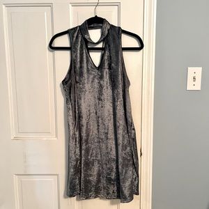 Peach Love Large Crushed Velvet Keyhole Cutout Shift Dress